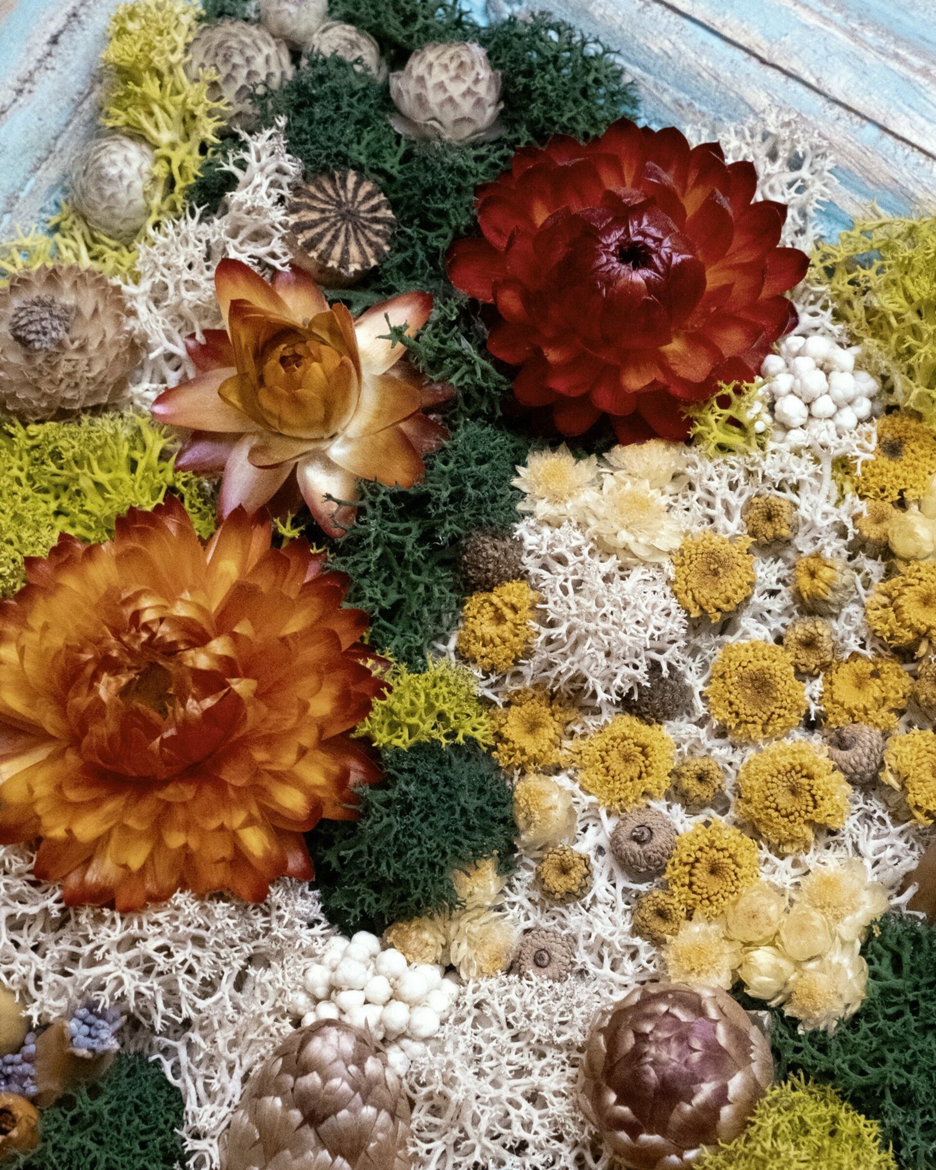 Cuadro floral artesanal “Jardín” (23x28 cm) - 2