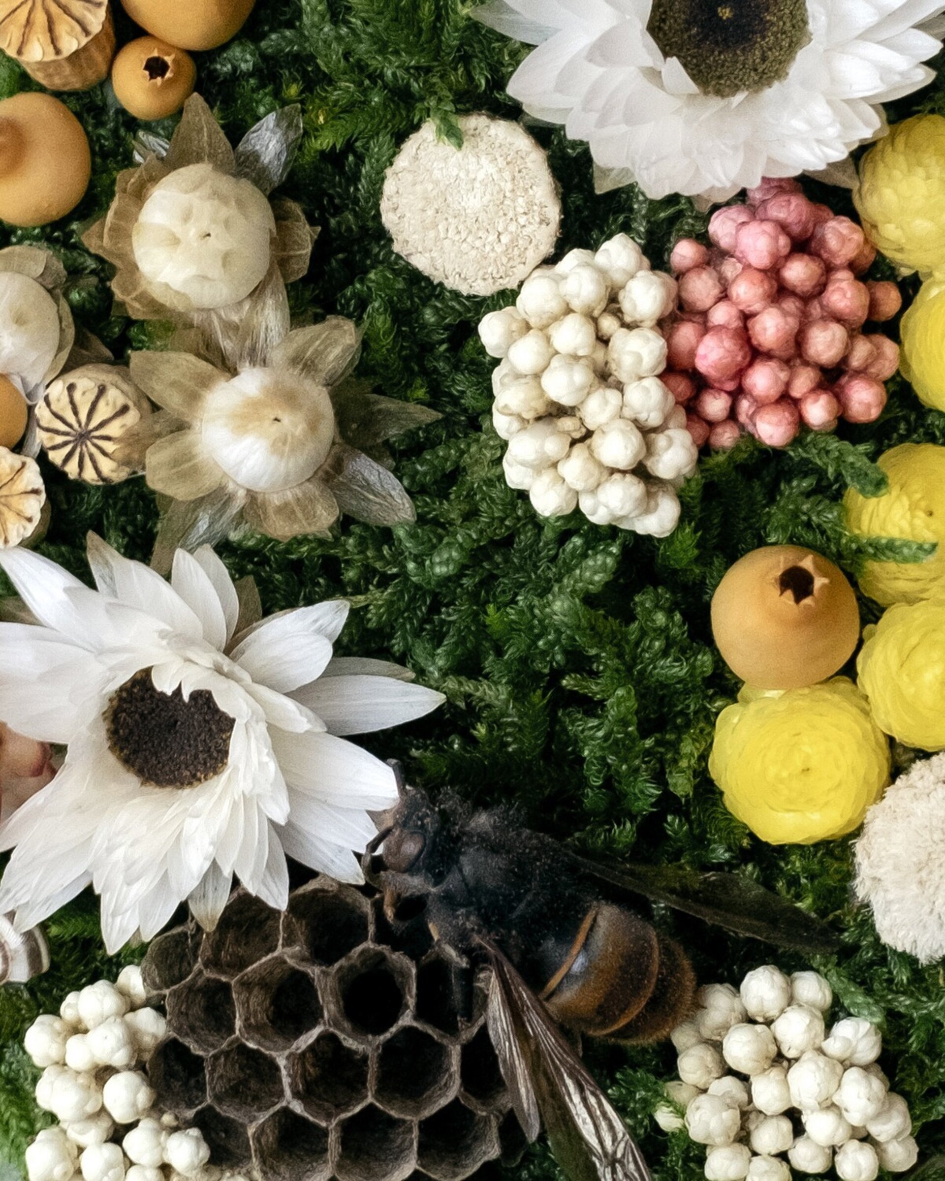 Cuadro floral artesanal “pequeño jardín” (7x10 cm) - 2