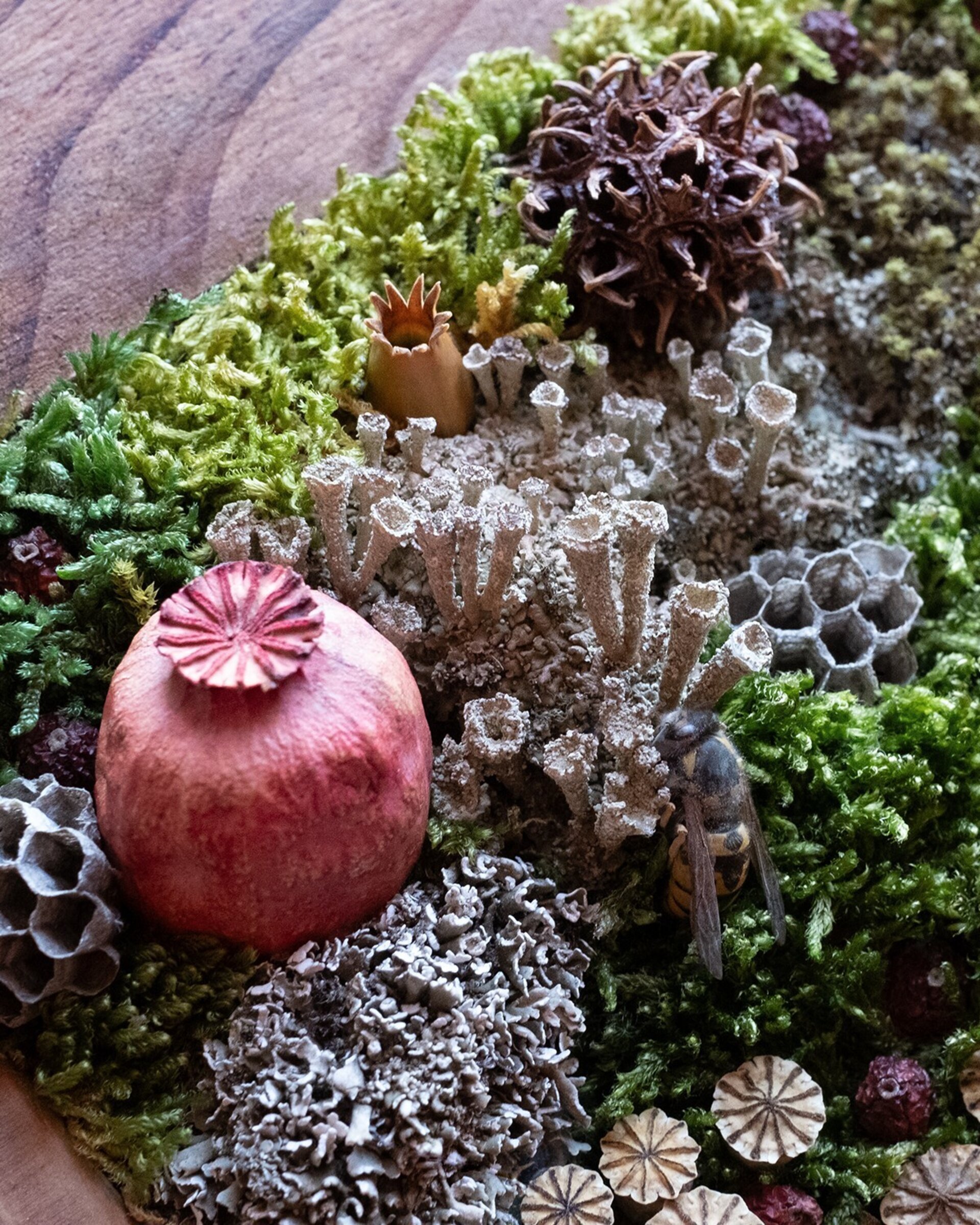 Cuadro floral artesanal “Gudrun” (26x22 cm) - 2