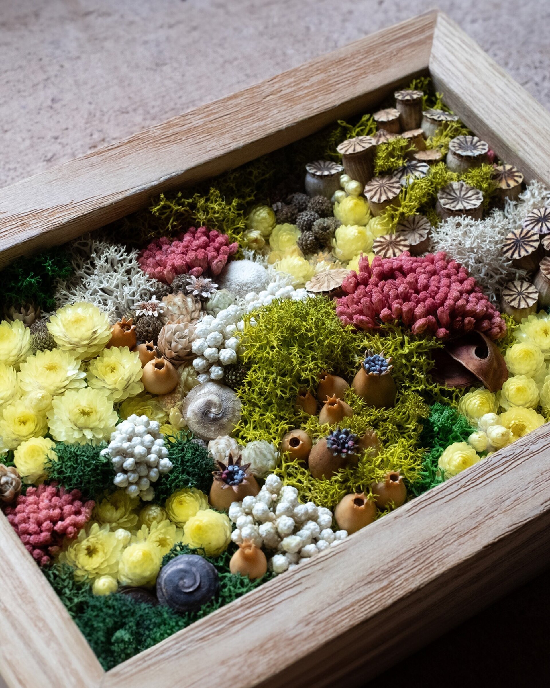 Cuadro floral artesanal “Primavera” (17x12 cm) - 4