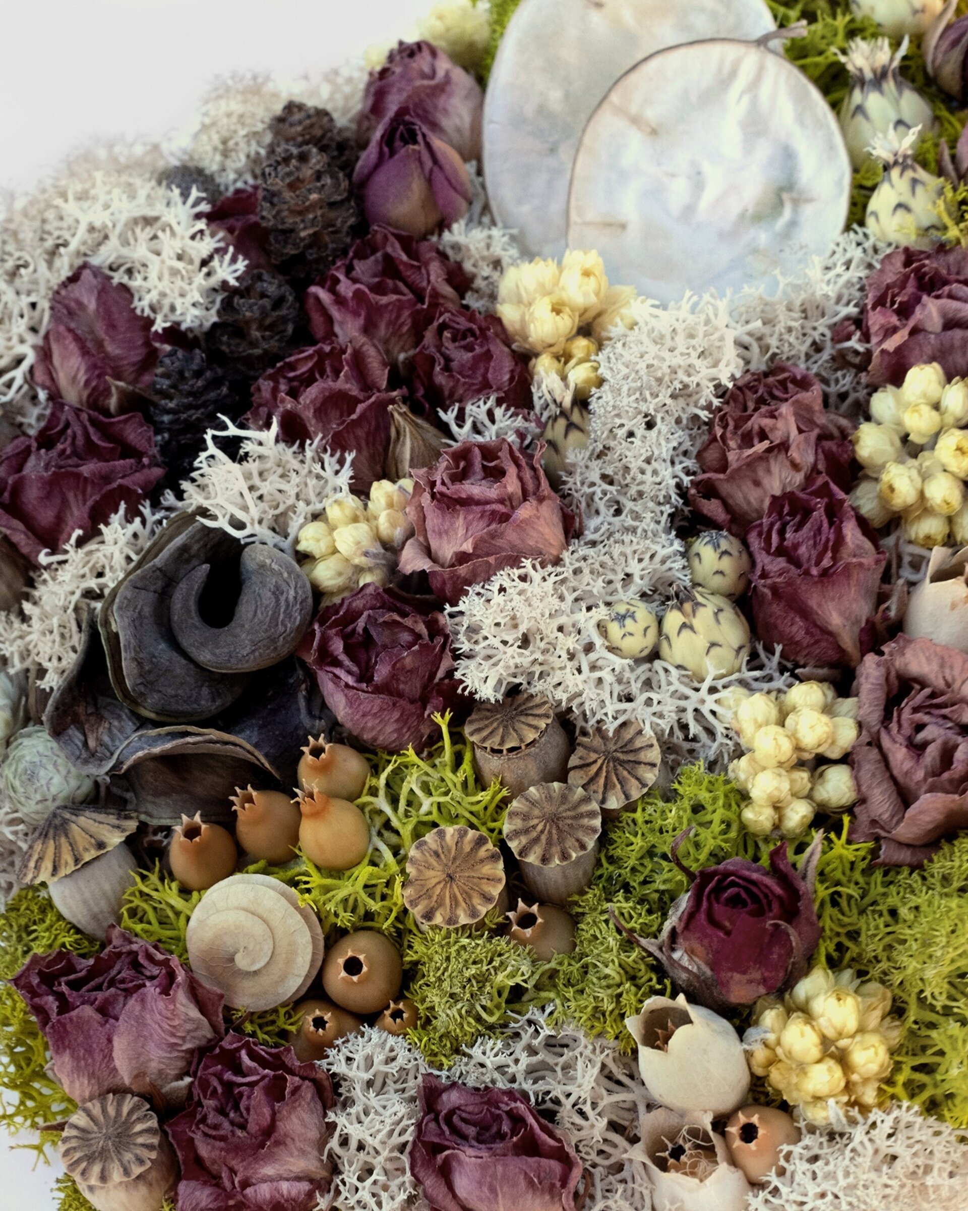 Cuadro floral artesanal “Mini rosas” (27x27 cm) - 3